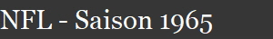 NFL - Saison 1965