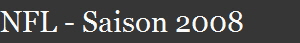 NFL - Saison 2008