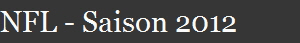 NFL - Saison 2012